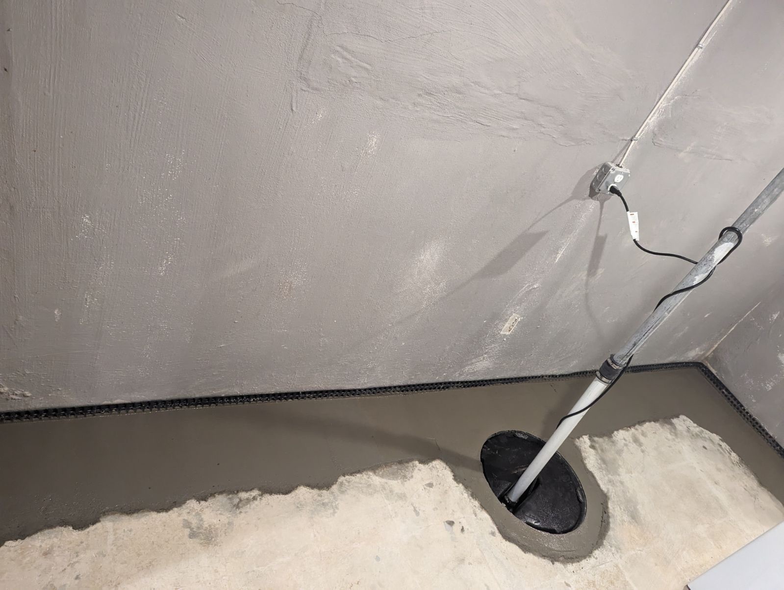 OBW sump pump installation