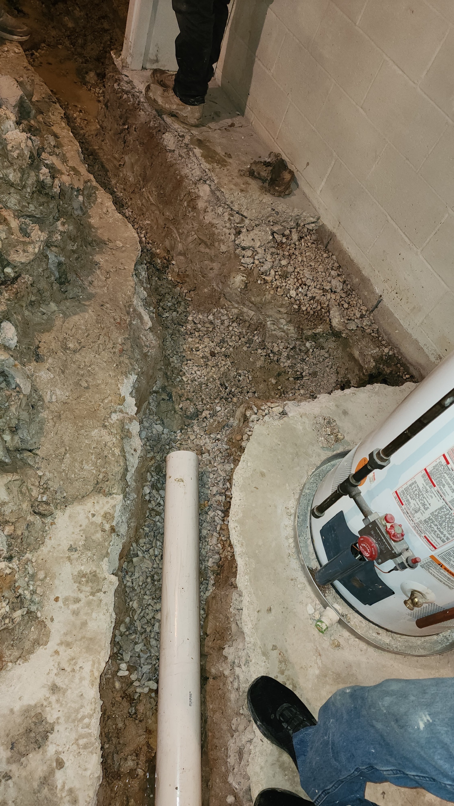 Crawl space drainage system installation in Maryland